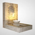 آبنما کامپوزیتی شیر ایستاده تک آبریز