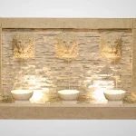 آبنما کامپوزیتی شیر ایستاده سه آبریز