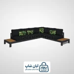 مبل شش نفره ال همراه با ترمو وود PLF6 103